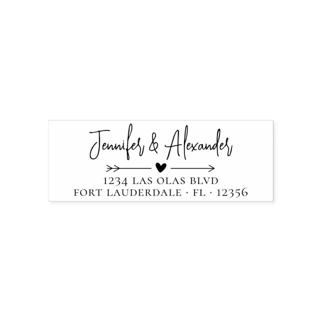 Modern Wedding Return Address Calligraphy Script  Self-inking Stamp (Design)