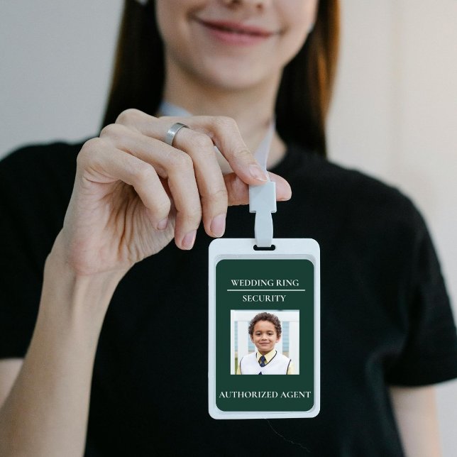 Modern Wedding Ring Security - ring bearer badge (Creator Uploaded)