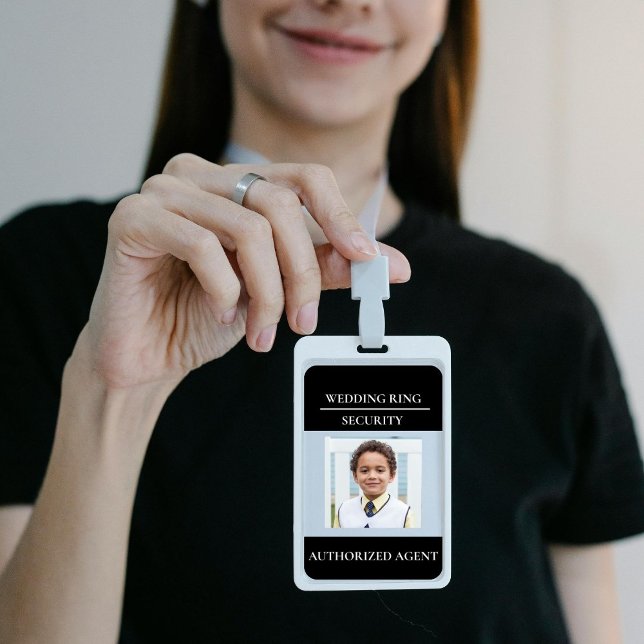 Modern Wedding Ring Security - ring bearer badge (Creator Uploaded)