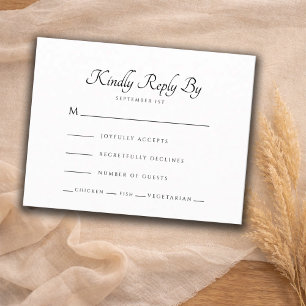 Modern Wedding RSVP Card