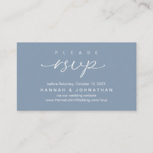 Modern Wedding RSVP online Website Enclosure Card