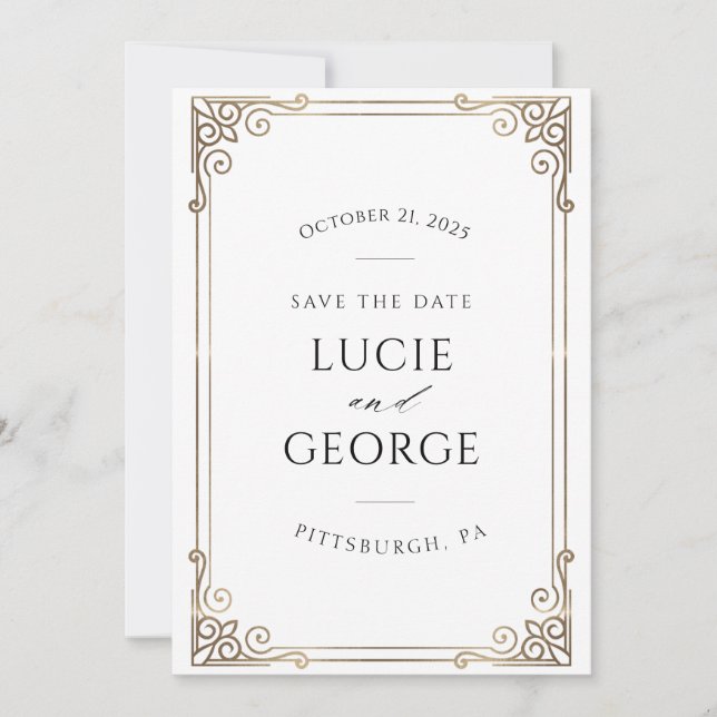 Modern Wedding Save the Date (Front)