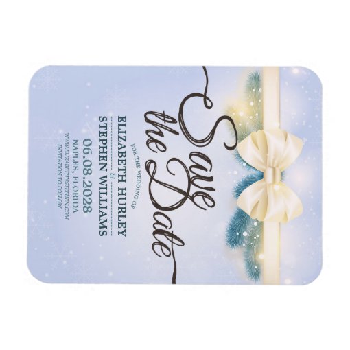 Modern Wedding Save The Date Blue and Gold Ribbon Zazzle