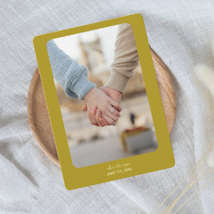 Modern Wedding SAVE THE DATE Dark Yellow