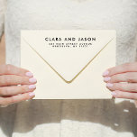 Modern Wedding Save the Date Family Return Address Rubber Stamp<br><div class="desc">Modern Simple Minimalist Wedding Save the Date Family Return Address Rubber Stamp</div>
