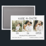 Modern Wedding Save The Date  Magnet<br><div class="desc">Introducing the Modern Wedding Save The Date Magnet, a sleek and stylish way to announce your upcoming wedding day. This magnet is designed with a contemporary flair, featuring three customizable engagement photo templates, allowing you to share more than just one special moment. The magnet’s clean layout highlights your beautiful photos...</div>