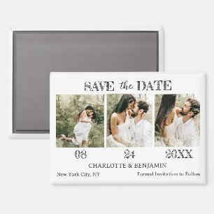 Modern Wedding Save The Date Magnet