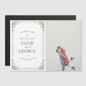 Modern Wedding Save the Date Magnet (Front/Back)