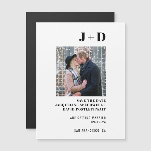 Modern WEDDING Save The Date Magnetic Invitation