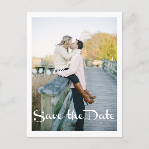 Modern Wedding Save the Date Photo Announcement Postcard