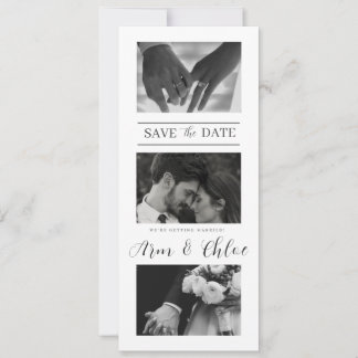 Modern Wedding Save The Date Photo Collage