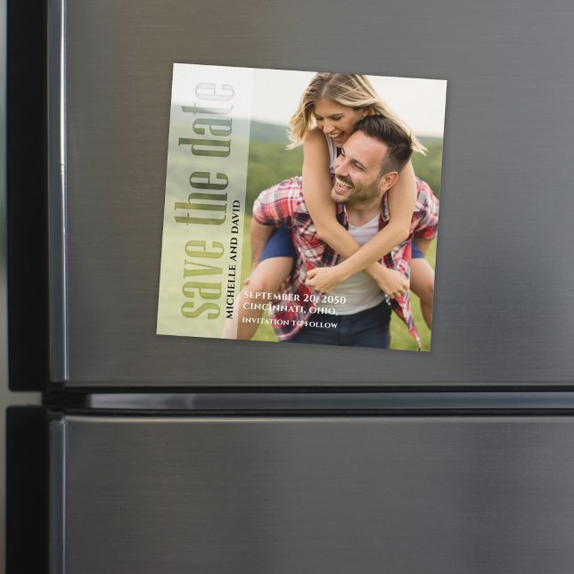 Modern Wedding Save the Date Photo Magnetic (Creator Uploaded)