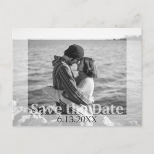 Modern Wedding Save the Date Photo Postcard