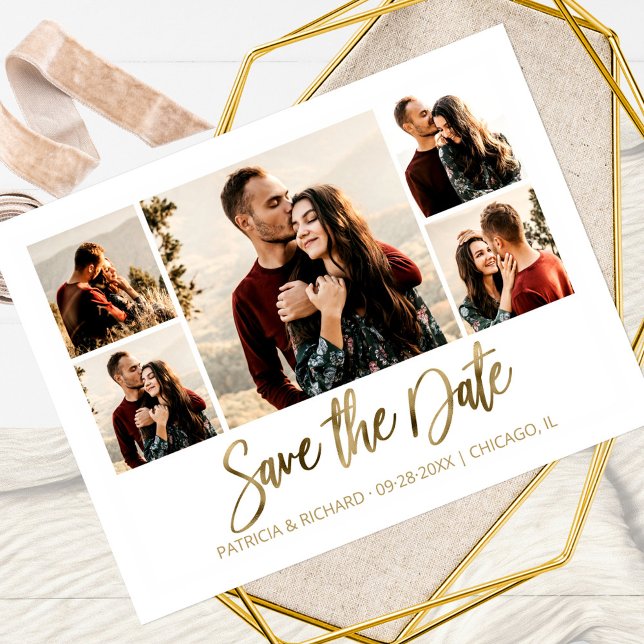 Modern Wedding Save The Date Photo  Postcard (Creator Uploaded)