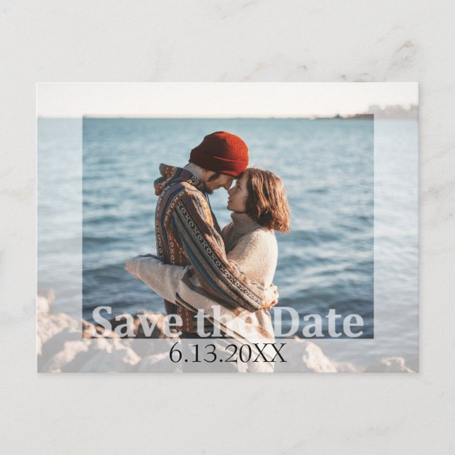 Modern Wedding Save the Date Photo  Postcard (Front)