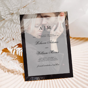 Modern Wedding Save the Date Photo with Overlay