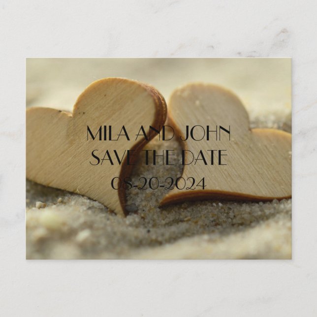 MODERN WEDDING SAVE THE DATE POSTCARD (Front)
