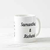 Modern Wedding Save The Date Typography Coffee Mug (Front Right)
