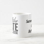 Modern Wedding Save The Date Typography Coffee Mug (Center)