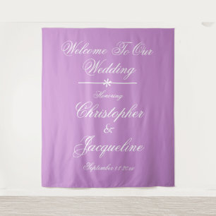 Modern Wedding Script Name Chic Mauve Backdrop