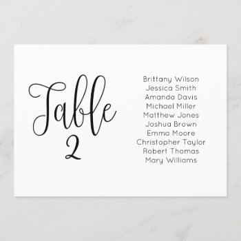 Modern Wedding Seating Chart. Landscape Table Plan Invitation by RemioniArt at Zazzle