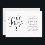 Modern wedding seating chart. Landscape table plan Invitation<br><div class="desc">Matching items - https://goo.gl/IGf4ju ♥ You can change number of table, names and create as many table cards as need. Put each of them in the cart separately ♥ You can change color or size of font: click on the button "Customize" ♥ Contact me, please, if you need additional items....</div>