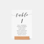 Modern Wedding Seating Chart Table Number Wood Holder