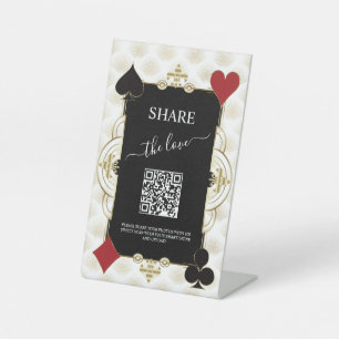 Modern Wedding Share The Love Photo QR Code Sign