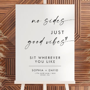 Modern Wedding Signage Open Seating Sign