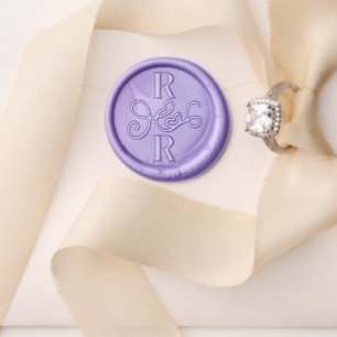 Modern Wedding Swirled Ampersand Monogram Wax Seal Stamp