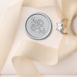 Modern Wedding Swirled And Caligraphy Monogram  Wax Seal Stamp<br><div class="desc">A Modern and elegant monogram accented with a swirled "and" calligraphy script customized with your initials of choice.  The perfect way to accessorize all of your lovely wedding and gift stationery.</div>