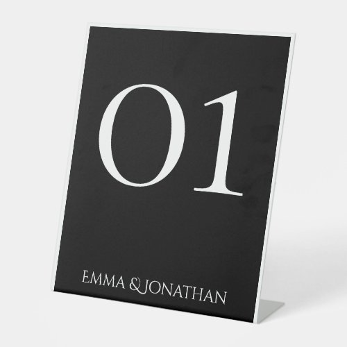 Modern Wedding Table Number Pedestal Sign