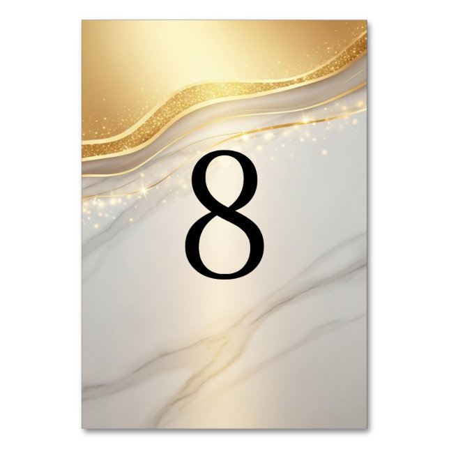 Modern Wedding Table Numbers (1–20) (Front)