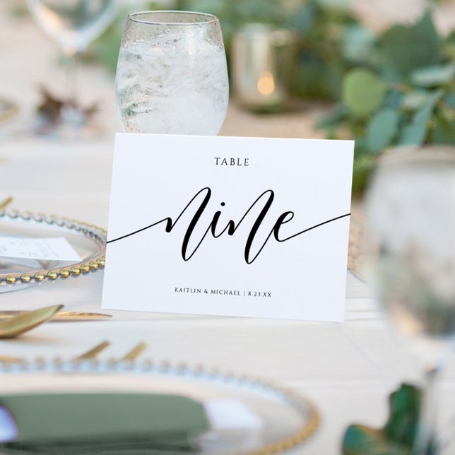 Modern Wedding Table Numbers Calligraphy - 9 (Creator Uploaded)
