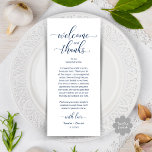 Modern Wedding Table Place Setting Thank You Card<br><div class="desc">Share the love and show your appreciation to your guests, when they sit down at their seat and read this personalised navy blue charming thank you place card. It's a wonderful way to kick off your special day celebration! This card is sure to set the tone for an unforgettable event....</div>