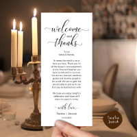 Modern Wedding Table Place Setting Thank You Card