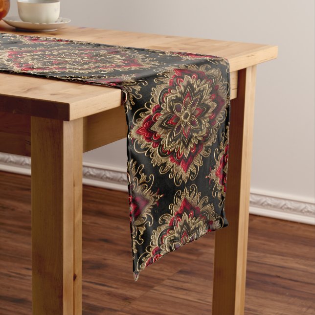 Modern wedding table runner for dining table (In Situ)