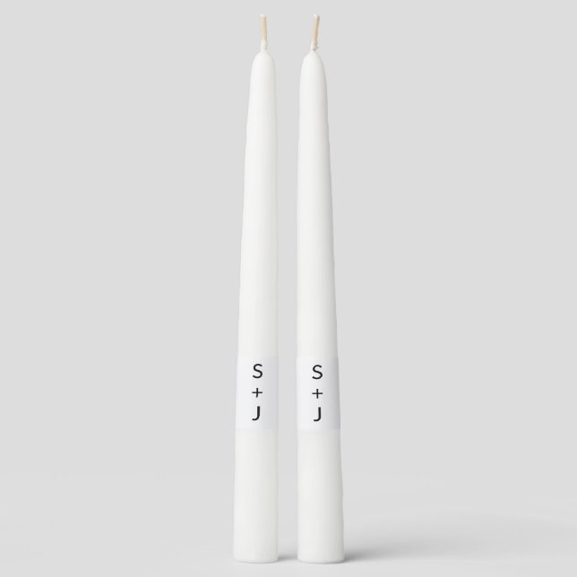 Modern Wedding  Taper Candle (Front)