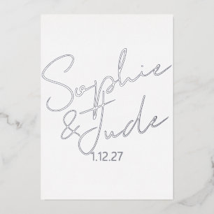 Modern Wedding Template Silver