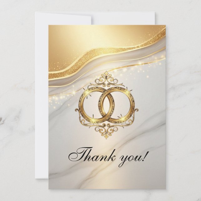 Modern Wedding Thank You Card (Front)