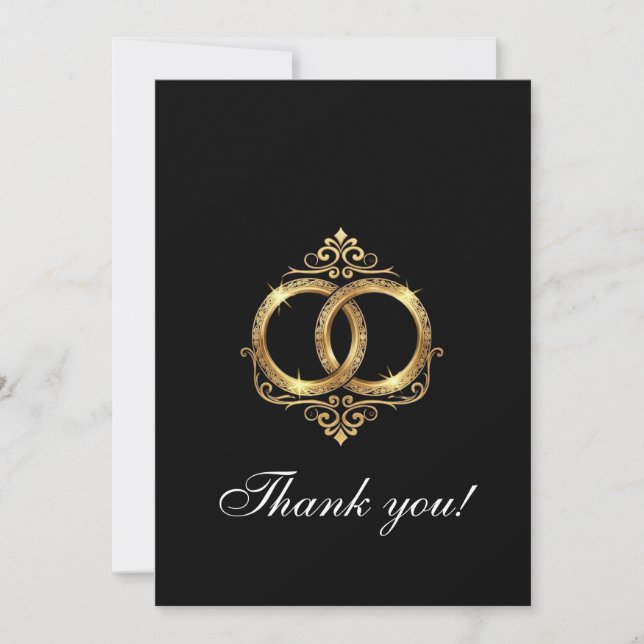 Modern Wedding Thank You Card (Front)