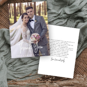 Modern Wedding Thank You Card