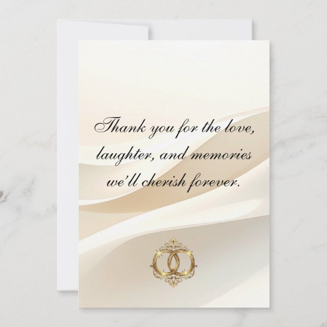 Modern Wedding Thank You Card (Back)