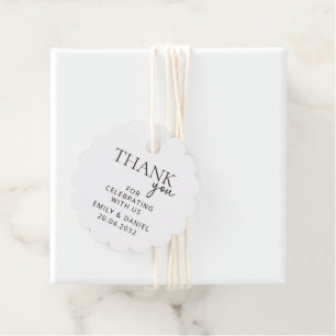 Modern wedding Thank You Favor Tags