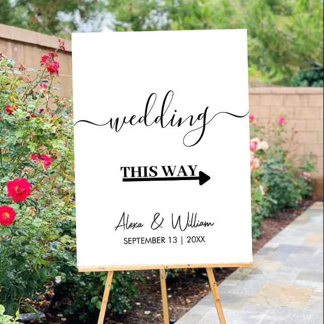 Modern Wedding This Way Welcome Sign (Creator Uploaded)