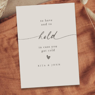 Modern Wedding To Have And To Hold Drink Sign