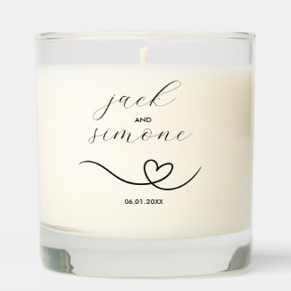 Modern Wedding | Trendy Favors | Black On White Scented Candle