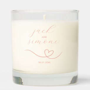 Modern Wedding Trendy Favors Light Coral Scented Candle