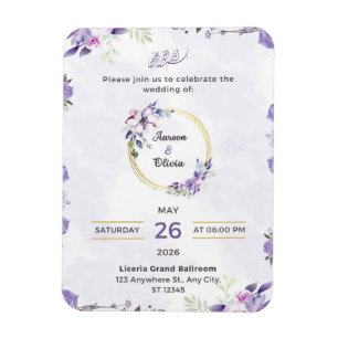 Modern Wedding Visual Layout Mood Board Invitation Magnet