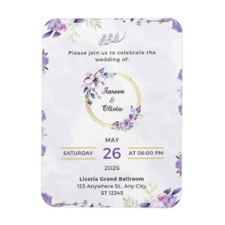 Modern Wedding Visual Layout Mood Board Invitation Magnet